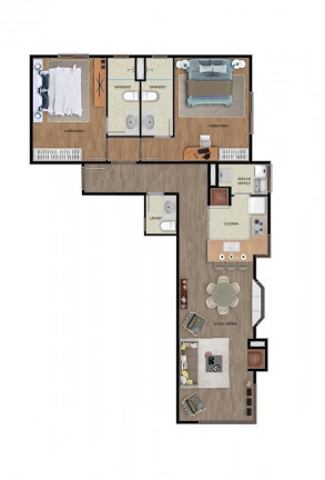 Imagem Apartamento com 2 Quartos à Venda, 91 m² em Mato Queimado - Gramado Imagem Apartamento com 2 Quartos à Venda, 91 m² em Mato Queimado - Gramado