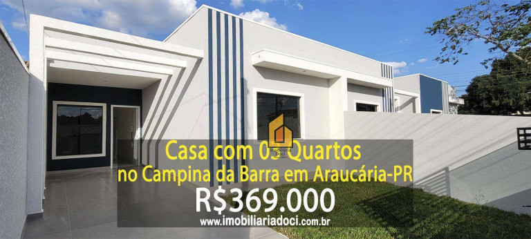 Casa com 3 Quartos à Venda, 66 m² em Campina Da Barra - Araucária
