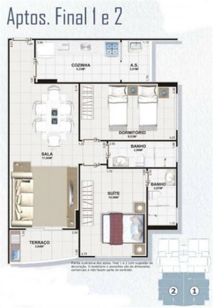Apartamento com 2 Quartos à Venda, 66 m² em Ocian - Praia Grande