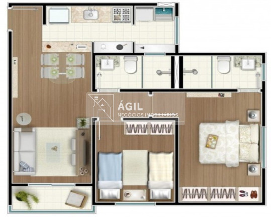 Imagem Apartamento com 2 Quartos à Venda, 58 m² em Urbanova - São José Dos Campos Imagem Apartamento com 2 Quartos à Venda, 58 m² em Urbanova - São José Dos Campos