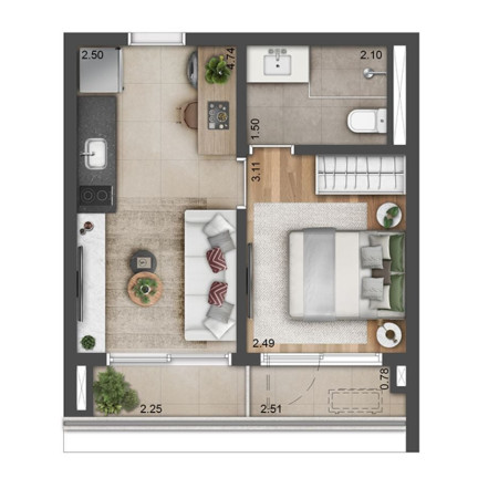 Imagem Apartamento com 1 Quarto à Venda, 46 m² em Moema - São Paulo