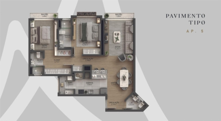 Imagem Apartamento com 2 Quartos à Venda, 87 m² em Avenida Central - Gramado