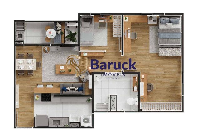 Imagem Apartamento com 3 Quartos à Venda, 65 m² em Bonfim - Campinas