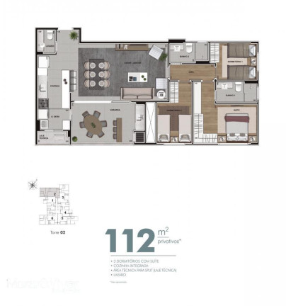 Imagem Apartamento com 3 Quartos à Venda, 96 m² em Cabral - Curitiba