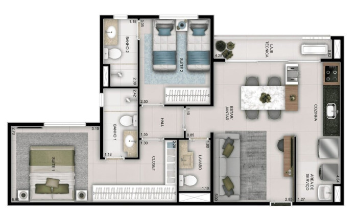 Imagem Apartamento com 3 Quartos à Venda, 97 m² em Setor Bueno - Goiânia