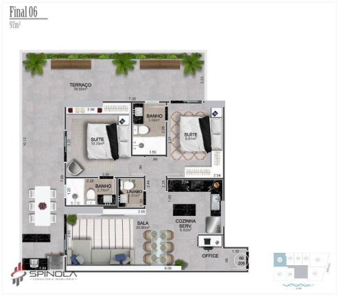 Imagem Cobertura com 2 Quartos à Venda, 114 m² em Vilamar - Praia Grande