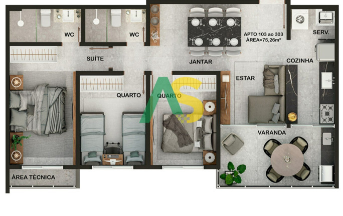 Imagem Imóvel com 3 Quartos à Venda, 75 m² em Loteamento Alvorada - Tamandaré