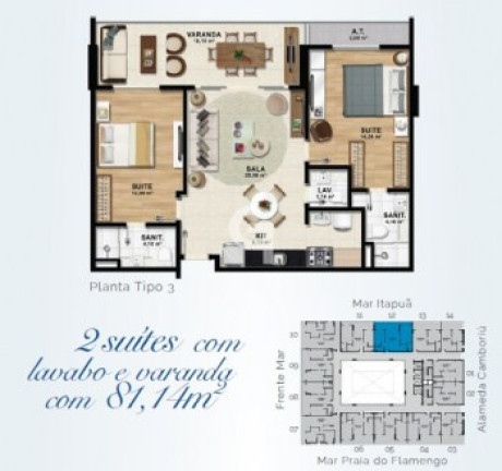 Imagem Apartamento com 2 Quartos à Venda, 70 m² em Stella Maris - Salvador