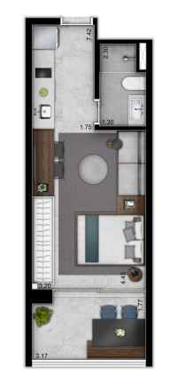 Imagem Imóvel com 1 Quarto à Venda, 33 m² em Brooklin - São Paulo