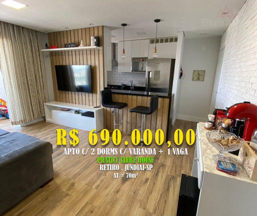 Imagem Apartamento com 2 Quartos à Venda, 70 m² em Vila Das Hortências - Jundiaí