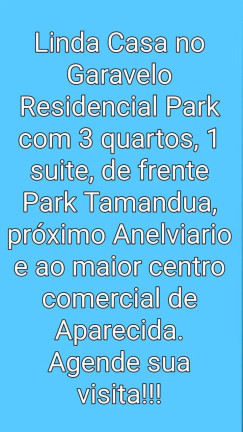 Imagem Casa com 3 Quartos à Venda, 180 m² em Garavelo Residencial Park - Aparecida De Goiânia Imagem Casa com 3 Quartos à Venda, 180 m² em Garavelo Residencial Park - Aparecida De Goiânia