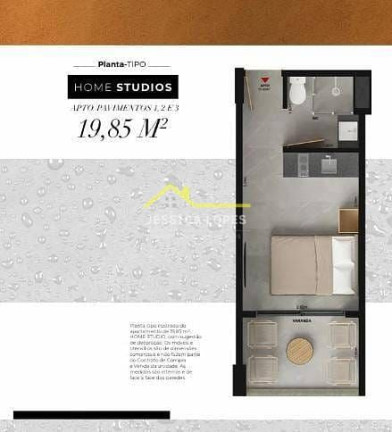 Imagem Kitnet com 1 Quarto à Venda, 20 m² em Bessa - João Pessoa