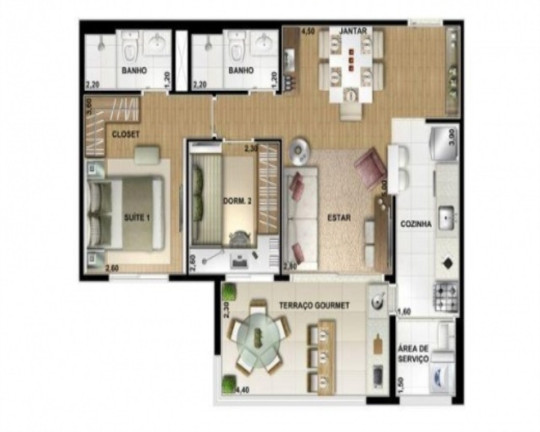 Imagem Imóvel com 2 Quartos à Venda, 67 m² em Vila Andrade - São Paulo