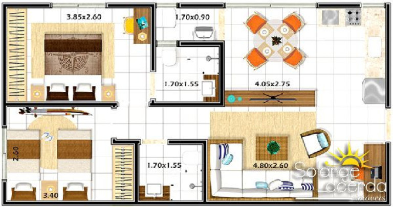 Imagem Apartamento com 2 Quartos à Venda, 70 m² em Centro - Ubatuba