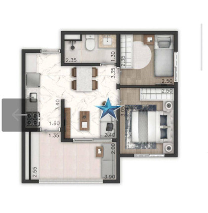 Imagem Apartamento com 2 Quartos à Venda, 46 m² em Perdizes - São Paulo