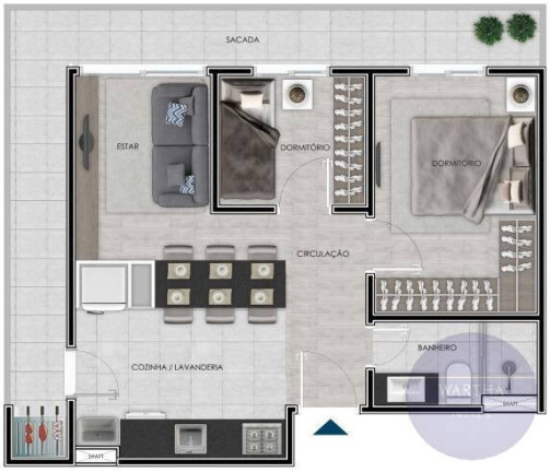Imagem Apartamento com 2 Quartos à Venda, 55 m² em São Jerônimo - Gravataí