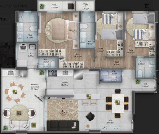 Imagem Apartamento com 3 Quartos à Venda, 149 m² em Forte - Praia Grande