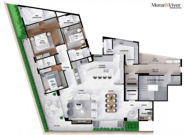 Imagem Apartamento com 3 Quartos à Venda, 247 m² em água Verde - Curitiba Imagem Apartamento com 3 Quartos à Venda, 247 m² em água Verde - Curitiba