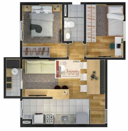 Imagem Apartamento com 2 Quartos à Venda, 46 m² em Campestre - Santo André