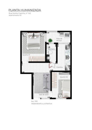 Imagem Apartamento com 2 Quartos à Venda, 41 m² em Jardim São Nicolau - São Paulo Imagem Apartamento com 2 Quartos à Venda, 41 m² em Jardim São Nicolau - São Paulo