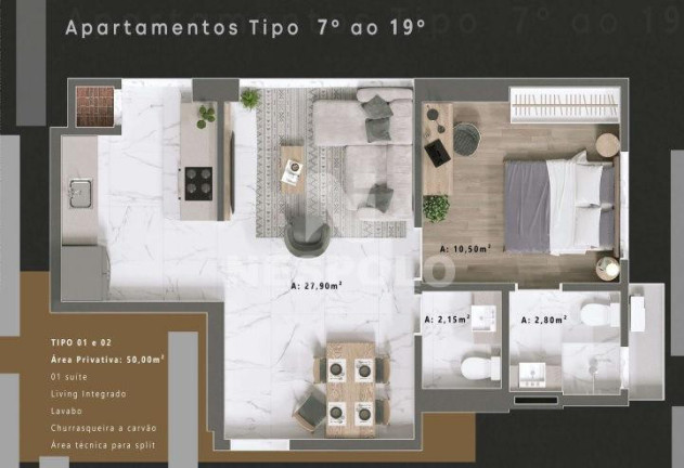 Imagem Apartamento à Venda, 50 m² em Perequê - Porto Belo Imagem Apartamento à Venda, 50 m² em Perequê - Porto Belo
