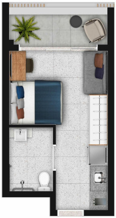 Imagem Studio com 1 Quarto à Venda, 24 m² em Moema - São Paulo Imagem Studio com 1 Quarto à Venda, 24 m² em Moema - São Paulo