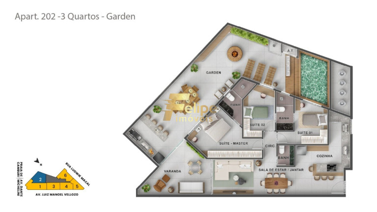 Imagem Imóvel com 3 Quartos à Venda, 101 m² em Jardim Da Penha - Vitória Imagem Imóvel com 3 Quartos à Venda, 101 m² em Jardim Da Penha - Vitória