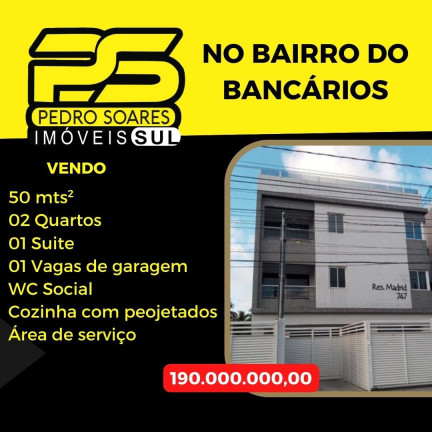 Flat com 2 Quartos à Venda, 50 m² em Bancários - João Pessoa