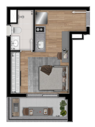 Imagem Apartamento com 1 Quarto à Venda, 52 m² em Brooklin Paulista - São Paulo Imagem Apartamento com 1 Quarto à Venda, 52 m² em Brooklin Paulista - São Paulo