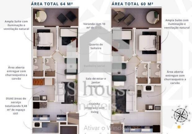 Imagem Apartamento com 2 Quartos à Venda, 64 m² em Campestre - Santo André