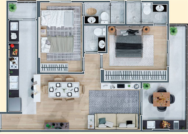 Imagem Apartamento com 2 Quartos à Venda, 78 m² em Mirim - Praia Grande
