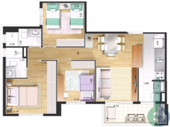 Imagem Imóvel com 3 Quartos à Venda, 72 m² em Campestre - Santo André Imagem Imóvel com 3 Quartos à Venda, 72 m² em Campestre - Santo André