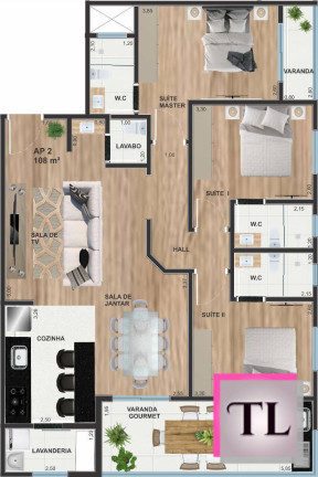 Imagem Apartamento com 3 Quartos à Venda, 70 m² em Vila Togni - Poços De Caldas