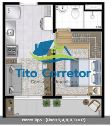 Imagem Apartamento com 1 Quarto à Venda, 27 m² em Belém - São Paulo