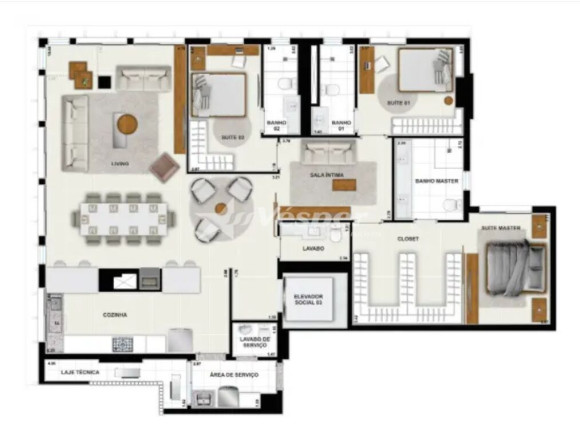 Imagem Apartamento com 3 Quartos à Venda, 171 m² em Setor Bueno - Goiânia