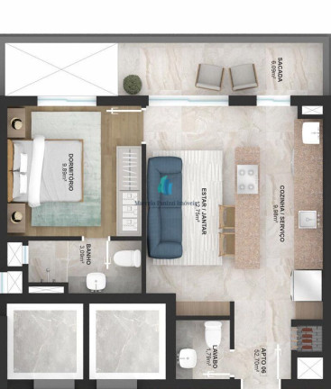 Imagem Apartamento com 1 Quarto à Venda, 42 m² em Centro - Bento Gonçalves