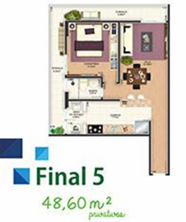 Imagem Apartamento com 1 Quarto à Venda, 63 m² em Real - Praia Grande