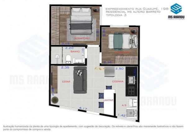Imagem Apartamento com 2 Quartos à Venda, 45 m² em Anália Franco - São Paulo