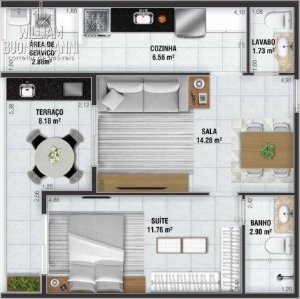 Imagem Cobertura com 1 Quarto à Venda, 55 m² em Guilhermina - Praia Grande Imagem Cobertura com 1 Quarto à Venda, 55 m² em Guilhermina - Praia Grande