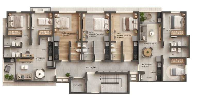 Imagem Studio com 1 Quarto à Venda, 23 m² em Intermares - Cabedelo
