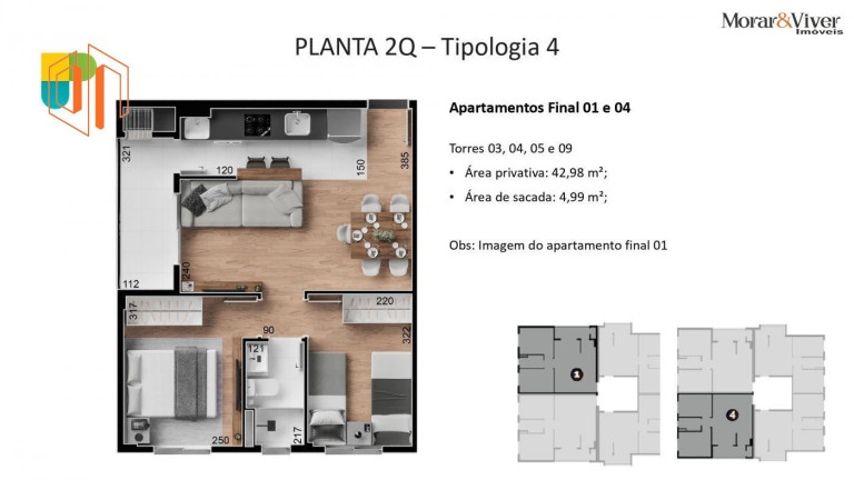 Imagem Apartamento com 2 Quartos à Venda, 58 m² em Ouro Fino - São José Dos Pinhais