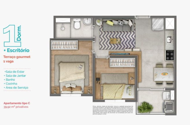 Imagem Apartamento com 2 Quartos à Venda, 47 m² Imagem Apartamento com 2 Quartos à Venda, 47 m²