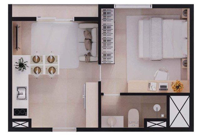 Imagem Apartamento com 1 Quarto à Venda, 24 m² em Belém - São Paulo