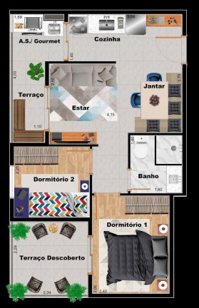 Apartamento com 3 Quartos à Venda, 60 m² em Vila Ré - São Paulo