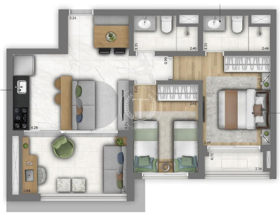 Imagem Apartamento com 2 Quartos à Venda, 61 m² em Vila Clementino - São Paulo