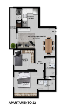 Imagem Apartamento com 3 Quartos à Venda, 65 m² em Afonso Pena - São José Dos Pinhais