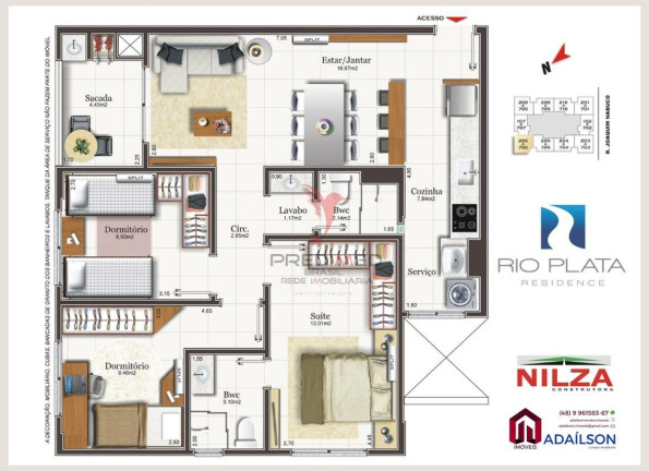 Imagem Apartamento com 3 Quartos à Venda, 8.466 m² em Capoeiras - Florianópolis