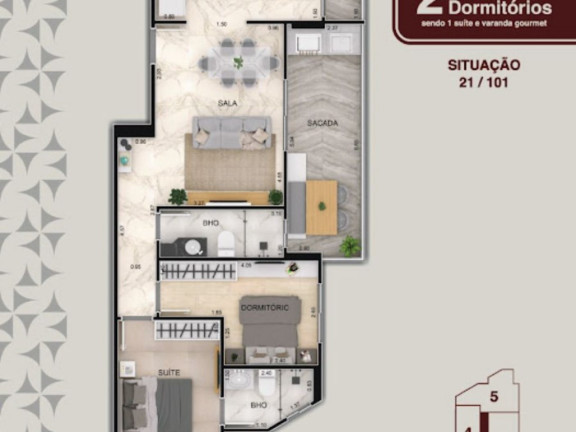 Imagem Apartamento com 2 Quartos à Venda, 79 m² em Vila Mirim - Praia Grande