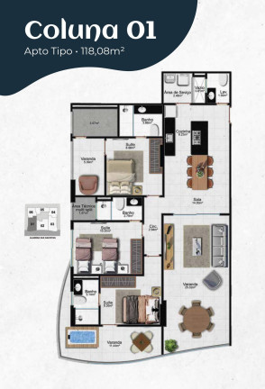 Imagem Apartamento com 3 Quartos à Venda, 118 m² em Enseada Azul - Guarapari