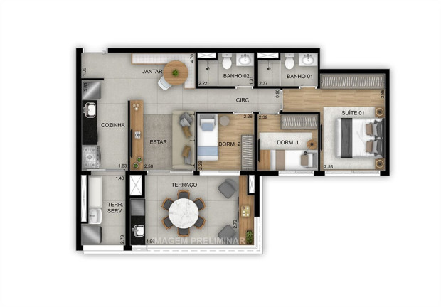Imagem Apartamento com 3 Quartos à Venda, 112 m² em Tatuapé - São Paulo